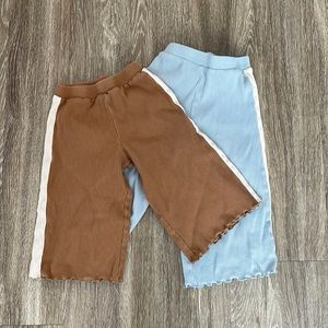 Ribben linen knit pants. Raised by water size 6T and 8T